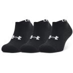 アンダーアーマー 3P ソックス UA Core No Show 3Pk 1363241 001 3足組 靴下 : ブラック UNDER ARMOUR