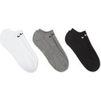 ナイキ 3P ソックス エブリデイ クッション ノーショウ ソックス SX7673 964 3足組 靴下 : グレー NIKE 2303_ms