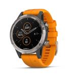  Garmin fenix 5 Plus Sapphire Ti Gray 0100198872 Gray уличный часы часы GARMIN