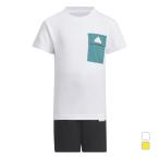  Adidas Junior Kids ребенок футболка шорты комплект LB FI футболка шорты комплект JRW89 IT4044 IT4043 спорт одежда adidas