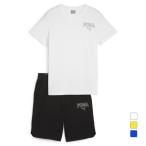 プーマ ジュニア キッズ 子供 Tシャツ ハーフパンツセット PUMA SQUAD Tシャツ ショーツ セット 681409 スポーツウェア PUMA