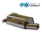 FOX フォックス オールステンレスマフラー（リアマフラー） PEUGEOT 206 ハッチバック/CC 1.6 16V/1.6 CC用 90mm