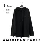 AMERICAN EAGLE アメリカンイーグル パーカー フード ロング Tシャツ ロンT 大きいサイズ
