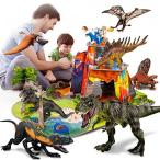 3D Dinosaur Toys STEM Set,7 PCS Dinosaur Figures with 30 Piece 3D Jigsaw Pu
