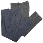 BERWICH bell wichiSCOTCH UBULL01 Scotch стрейч поддельный Denim боковой регулировщик имеется 2 плиссировать брюки темно-синий черный / мужской 