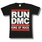 【土日も発送】 Tシャツ RUN DMC ロゴ KING OF ROCK バンドT チャコール グレー ロック 半袖 メンズ レディース bny