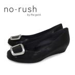 no-rush ノーラッシュ by リゲッタ 当店限定 NR-07 バックルモチーフパンプス ウェッジヒール スクエアトゥ 3.5cm 巻ヒール 履きやすい 歩きやすい 痛くない