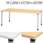 『代引不可』 『受注生産品』生興 テーブル ET型会議用テーブル 直線型 W1200×D750×H700 片側キャスター脚 ET-1275KC 『送料無料（一部地域除く）』