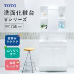 ショッピング新品 【新品在庫】TOTO 洗面化粧台Vシリーズ 間口750mm 高さ1800mm 一般地用 エコシングルシャワー水栓 1面鏡 LMPB075B1GDG1G 二枚扉タイプ LDPB075BAGEN2A 交換 DIY