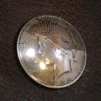 シルバー コンチョ 1ダラー ピースダラー 1＄ 自由の女神 コインコンチョ オールドコイン ビンテージコイン 銀貨 オールド銀貨 1ドル ハクトウワシ 白頭鷲