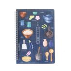 レシピノート　献立組合せ帖 「毎日のごはんと御菜」 一汁三菜の考え方で３段に書いて めくって献立選び 紺