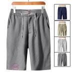 ハーフパンツ メンズ 綿麻 チェック付き ショートパンツ 短パン 無地 ショーツ 半ズボン 涼しい 夏 40代50代 父の日