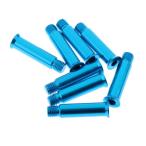 8шт.@. ролик skate обувь одиночный лицо шиповки ногти axle винт 34mm голубой 