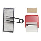  Uni -k.pa-sonalaiz осуществлен cell Flubber штамп комплект адрес удален возможный образование игрушка фиксация учеба чернила штамп DIY custom обе родители. дом, красный 