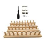  из дерева вязальная машина покрывало тканый машина плетеный tool, коричневый n ключ вязаный покрывало шарф для, нить прикладное искусство для, Home украшение, портативный 