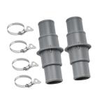 2 штук входит бассейн шланг адаптор коннектор муфта сверхпрочная - аксессуары техническое обслуживание серый 