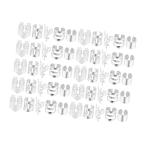  вязаный зажим волосы очарование вязаный для волосы кафф sling шоу party фестиваль для серебряный 50 шт 