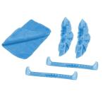  конькобежный спорт лезвие покрытие полотенце имеется конькобежный спорт лезвие защита конькобежный спорт покрытие голубой 