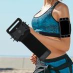 ショッピング携帯電話 ランニング用携帯電話アームバンド ポータブルランニング用携帯電話ホルダー 釣り ジョギング用 ブラック 27x12cm
