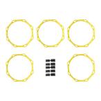 5x アジリティリング スピードリング 屋内または屋外での使用 練習ゲーム ホッケー イエロー