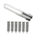 窓掃除クリーナー ハンドダストクリーナー 実用的 ポータブル 洗える 交換用ブラシヘッド 6個付き 窓用ダストクリーナーブラシ