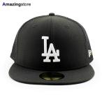 ニューエラ キャップ 59FIFTY ロサンゼルス ドジャース MLB TEAM BASIC MESH FITTED CAP BLACK NEW ERA LOS ANGELES DODGERS
