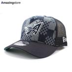 ニューエラ メッシュキャップ 9FORTY アナハイム エンゼルス MLB A-FRAME DENIM NAVY PATTERN COOPERSTOWN MESH CAP