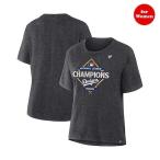 女性用 2025 ナショナルリーグチャンピオン ロッカールームモデル 海外取寄 Tシャツ ロサンゼルス ドジャース 2025 NL CHAMPIONS LOCKER ROOM T-SHIRT CHARCOAL