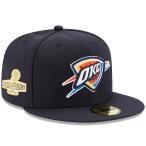海外取寄 ニューエラ キャップ 59FIFTY オクラホマシティ サンダー 2025 NBA FINALS CHAMPIONS SIDE PATCH FITTED CAP NAVY