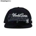 DEADSTOCK ニューエラ キャップ 59FIFTY ニューヨーク ヤンキース MLB 2009 WORLD SERIES CHAMPIONS SCRIPT FITTED CAP NAVY NEW ERA NEW YORK YANKEES