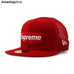 SUPREME ニューエラ キャップ 59FIFTY  BOX LOGO MESH BACK FITTED CAP RED  シュプリーム NEW ERA