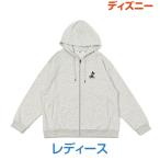 ディズニー パーカー ジッパー 裏毛 レディース 長袖 Disney ミッキー ミニー ベイマックス チップデール キャラクター グッズ 秋 冬 春
