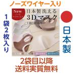 日本製洗えるマスク ノーズワイヤー入り 繰り返し洗える3Dマスク 2枚入り 国産 おしゃれ 春 夏 秋 冬 カラー mask