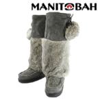 MANITOBAH MUKLUKS マニトバームクルク スエード ムートンブーツ トール カラー：チャコール US6 (23cm)