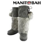 MANITOBAH MUKLUKS マニトバームクルク スエード ムートンブーツ トール カラー：チャコール US7 (24cm) 【閉店・売り切り】