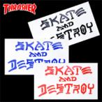 スラッシャー S.A.D (スケート アンド デストロイ) ステッカー Sサイズ(9cm×5cm) (THRASHER Skate And Destroy) 【閉店・売り切り】