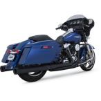 ★【18020381】  VANCE＆HINES 左右独立エキゾーストパイプ ツーリングモデル用  2017年以降ツーリング ブラック◆ハーレー◆