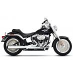 RINEHART 2-INTO-1 muffler хром / черный end 1986~17 год Softail 