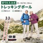 トレッキングポール 折りたたみ 登山 杖 2本 セット ストック コンパクト トレッキング ウォーキング