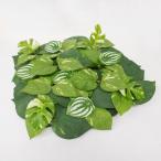 人工芝 25cm角 スイカペペミックスリーフマット (2枚) (造花 人工 草 芝生 フェイクグリーン DIY 壁面装飾)