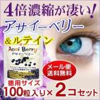 アサイベリー アサイーベリー アサイー 徳用 100粒 2個セット サプリメント サプリ 4倍 濃縮 DHA EPA ルテイン アントシアニン 送料無料