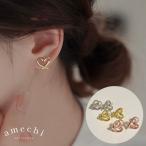 イヤリング 痛くない 40代 50代 ハート ノンホール ピアス見え ゴールド シルバー ピンクゴールド クリップ シリコンカバー 30代 レディース