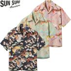 サンサーフ レギュラー ハワイアン シャツ アロハ シャツ “THE TRIANGULAR FIGHT” SS39414 / SUNSURF RAYON HAWAIIAN SHIRT