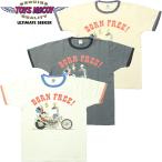 トイズマッコイ JOHNNY リンガー Tシャツ スヌーピー “BORN FREE !” TMC2440 / TOYS McCOY JOHNNY RINGER TEE SNOOPY “BORN FREE !”