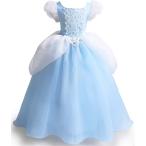 TYHTYM シンデレラ ドレス キッズ（Cinderella）コスプレ 衣装 100-140cmスカート6層構造 コスプレ 衣装 仮装 着心地よい
