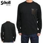ショッピングワンスター Schott NYC ショット 782-5930003 3123190 レザーポケット 長袖Ｔシャツ Schott BROS. ワンスター ロンT トップス メンズ