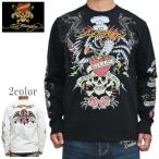 Ed Hardy エドハーディー EDH-2401 リブ付き 長袖Tシャツ ロンT トップス メンズ