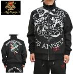 Ed Hardy エドハーディー EDH-2410 プレーティング 天竺 ハイネック ジップ ジャージ メンズ