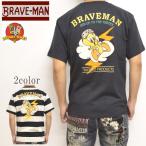 ブレイブマン ルーニーテューンズ LTB-2309 半袖Ｔシャツ 天竺半袖TEE トゥイーティ BRAVE MAN LOONEY TUNES トップス バイカー バイク メンズ