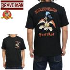 ブレイブマン ルーニーテューンズ LTB-2501 半袖Tシャツ 天竺半袖TEE ロードランナー ワイリーコヨーテ BRAVE MAN トップス メンズ